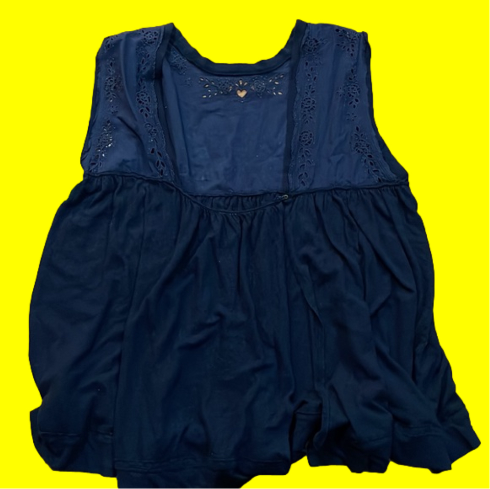 Free People Navy Blue Tunic Top